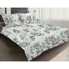 Matex Patalynė satynowa 160x200 14A Premium Vigo Flower liście smėlio sp. miętowa