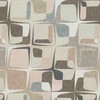 Eurofirany Satino patalynės komplektas, 160x200 cm, smėlio spalvos geometrinis raštas, medvilninis antklodės užvalkalas, 2 pagalvių užvalkalai, miegamojo