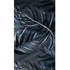 Atlasinės patalynės komplektas 160x200 cm, tamsiai mėlyni lapai, užtrauktukas, minkšta medvilninė patalynė, gėlėta patalynė, miegamojo patalynė