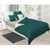 Patalynės komplektas Multitex Patalynė satynowa 220x200 Double Face balta žalia ciemna 01+34 KG