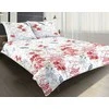 Patalynės komplektas Matex Patalynė satin 220x200 raudona porcelianinės rožių gėlės balta pilka 08A Premium