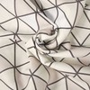 Smėlio spalvos geometrinis medvilnės satino patalynės komplektas, 220x200 cm antklodės užvalkalas su dviem pagalvių užvalkalais, OEKO-TEX sertifikatas, minkšta ir patvari patalynė, miegamojo tekstilė