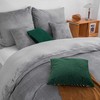 Mikropluošto patalynės komplektas 160x200 cm, minkštas pliušinis meškiuko dizainas, jauki pilka spalva, antklodės ir pagalvių užvalkalai, miegamojo tekstilė