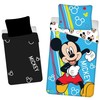 Patalynė świecąca w ciemności 140x200 Myszka Miki mėlyna 7844 Mickey Mouse bawełniana poszewka 70x90
