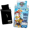Jerry Fabrics Švytinti patalynė 140x200 Paw Patrol mėlyna pagalvės užvalkalas 70x90