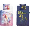 Detexpol GLOWING UNICORN PATALĖS UNICORN 140x200cm FLUO DREAM ROŽINĖ