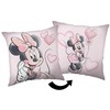 Pink Rožinė Poduszka dekoracyjna 35x35 Minnie Rožinė heart 02 Myszka mini rožinė dvipusė