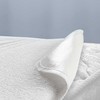 Čiužinio apsauga, vandeniui atsparus higieninis užvalkalas 200x220 cm lovai, baltas PVC laminuotas audinis, apsauga nuo nelaikymo, Oeko-Tex sertifikatas, neperšlampama paklodė