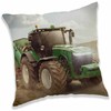 Poduszka dziecięca 40x40 Traktor žalia 9596 smėlio sp. žalia dziecięca dekoracyjna