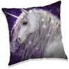 Poduszka dziecięca 40x40 Vienaragis konik koń kucyk balta unicorn gwiazdki violetinė lawendowa 8774