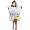 Poncho vaikams 50x115 Minionki 7172 ręcznik su kapturem pilka geltona Minions dziecięce