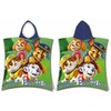 Poncho vaikams 50x115 Psi Patrol Paw 7629 Chase Rubble Skye Marshall psy w akcji drużyna ręcznik su kapturem