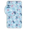 Prześcieradło bawełniane su gumką 90x200 Lilo I Stitch mėlyna vaikams JF24