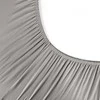 Eurofirany Trikotažinė paklodė su guma 240x220 cm, sidabrinė, aukštiems čiužiniams 30 cm, minkšta medvilninė trikotažinė paklodė, elastinga paklodė Paklodė