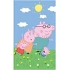 Rankšluostis Ręcznik dziecięcy 30x50 Świnka Peppa family mėlyna bawełniany Carbotex