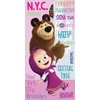 Rankšluostis Ręcznik plażowy 70x140 Maša ir Lokys 6502 miasta bawełniany Masha and the Bear