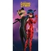 Rankšluostis MCU Ręcznik plażowy 70x140 Miraculous Biedronka i Juodas Kot Halantex