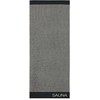 Paplūdimio rankšluostis Natural 80x200 cm juodas languotas medvilninis frotė 480 g/m2, saunos baseino rankšluostis su kilpa, Oeko-Tex medvilnė, vonios tekstilė