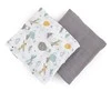 Patalynės komplektas Petite&amp;Mars Misty - bambuko muslino vytinys, 2 rinkinys | Pilka