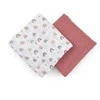 Petite&amp;Mars Misty - bambuko muslino vytinys, 2 rinkinys | Rožė