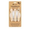 Petite&amp;Mars Take&amp;Match - silikonowe šaukšteliai, komplektas 3 vnt | Desert Sand