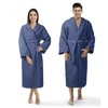 Medvilninis kilpinis chalatas, unisex dizainas, 450 g/m², iki kelių, su kišenėmis ir diržu, viešbučio stiliaus chalatas, minkštas namų drabužis