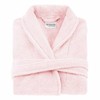 Medvilninis kilpinis chalatas, unisex viešbučio stiliaus, 450 g/m² tankis, ilgis iki kelių su kišenėmis, pudros rožinė XXL, minkštas chalatas namams