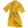 Vaflinis medvilninis chalatas, garstyčių spalvos, lengvas chalatas, SPA ir sveikatingumo chalatas, unisex medvilninis kimono, vonios chalatas