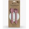 Petite&amp;Mars Take&amp;Match - maistiniai silikoniniai stalo įrankiai | Dulkėta rožė