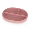 Silikoninė lėkštė su skyreliais Petite&Mars Dusty Rose, rožinė
