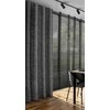 Eurofirany Juoda tekstūrinė poliesterio užuolaida su moherio siūlų aplikacija, 135x250 cm, tvirtinimas žiedais, prabangi langų dekoracija, moderni užuolaida svetainei