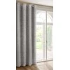Eurofirany Sidabrinė užuolaida 135x250 cm, su moherio siūlų detalėmis ir metalinėmis kilpomis, moderni poliesterio langų uždanga, stilingas namų dekoras