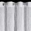 Eurofirany Balta užuolaida su kutais, 140x250 cm, paruošta kabinimui su žiedais, poliesterio audinys, elegantiškas namų dekoras, dieninė užuolaida