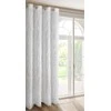 Eurofirany Balta užuolaida su kutais, 140x250 cm, paruošta kabinimui su žiedais, poliesterio audinys, elegantiškas namų dekoras, dieninė užuolaida
