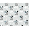 Bez Marki Kids' Cotton Pillowcase 50x60 cm Kids 24 - Bears (Pilkas Mėlyna)