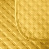 Geltonas dekoratyvinis pledas, dygsniuotas poliesterio pledas, 170x210 cm pledas, geometrinio rašto pledas, svetainės pledas, miegamojo pledas, užtiesalas