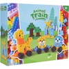 Lean Toys Gyvūnų traukinio didelis kaladėlių rinkinys