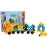 Lean Toys Gyvūnų traukinio didelis kaladėlių rinkinys