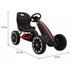 Ramiz ABARTH pedalinis kartingas vaikams Juodas + EVA ratai + Rankinis stabdis + Laisvasis ratas