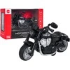 Lean Toys Metalinis motociklo juodas su šviesų ir garso funkcija