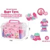 Lean Toys Rožinė Soft Blocks Set 32 ​​pcs. Rožinė + Suitcase