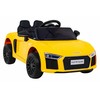 RAMIZ Elektromobilis Audi R8 geltonas su pulteliu