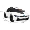 Ramiz Elektrinė mašina vaikams BMW I8 LIFT baltos spalvos