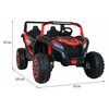 Ramiz Raudon ATV lenktyninis bagis 2 vaikams + 4x4 pavara + nuotolinio valdymo pultas + lėtas užvedimas + MP3 LED