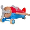 Lean Toys Ramiz Raudonas medinis žaislinis lėktuvas