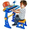 Pianinas su kėdute ir mikrofonu vaikams, rožinis