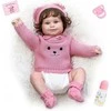 Realistiškos išvaizdos lėlė kūdikis Hoomai Doll, rožinis