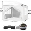 ⛺ Sulankstoma pavėsinė 3 × 3 m su sienelėmis – balta (Nemokamas pristatymas)
