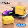 4in1 120W, USB sieninis įkroviklis, 2x USB-C, 2x USB