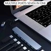 Avernus USB Šakotuvas Hub 7in1 USB A / USB C į USB 3.0 / 4 x USB 2.0 / USB C DC x 2